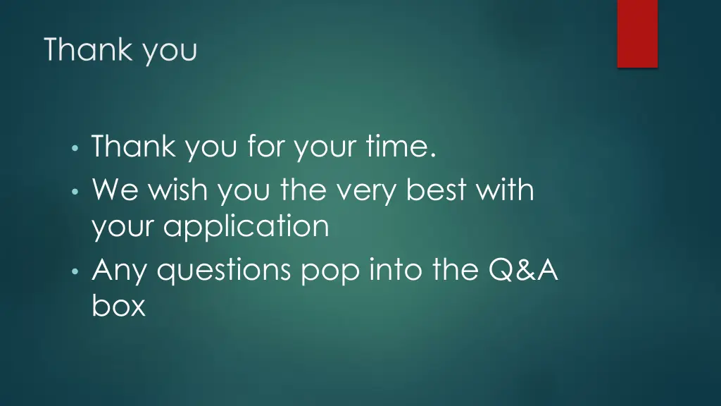 thank you
