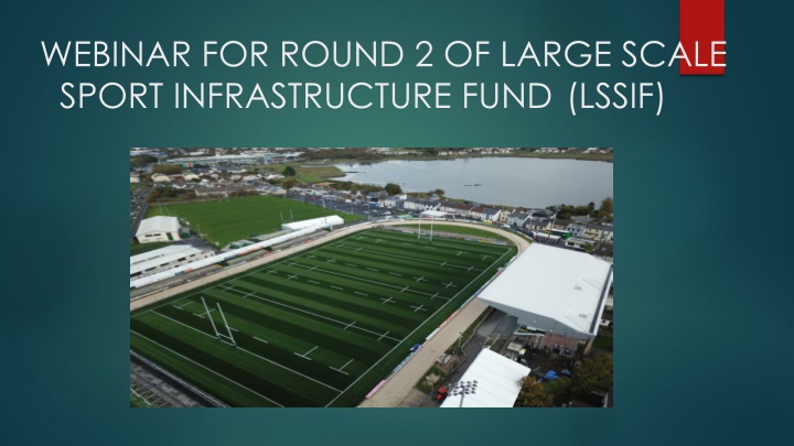 webinar for round 2 of large scale sport