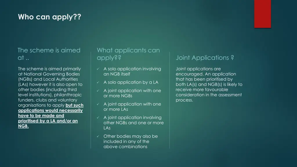 who can apply