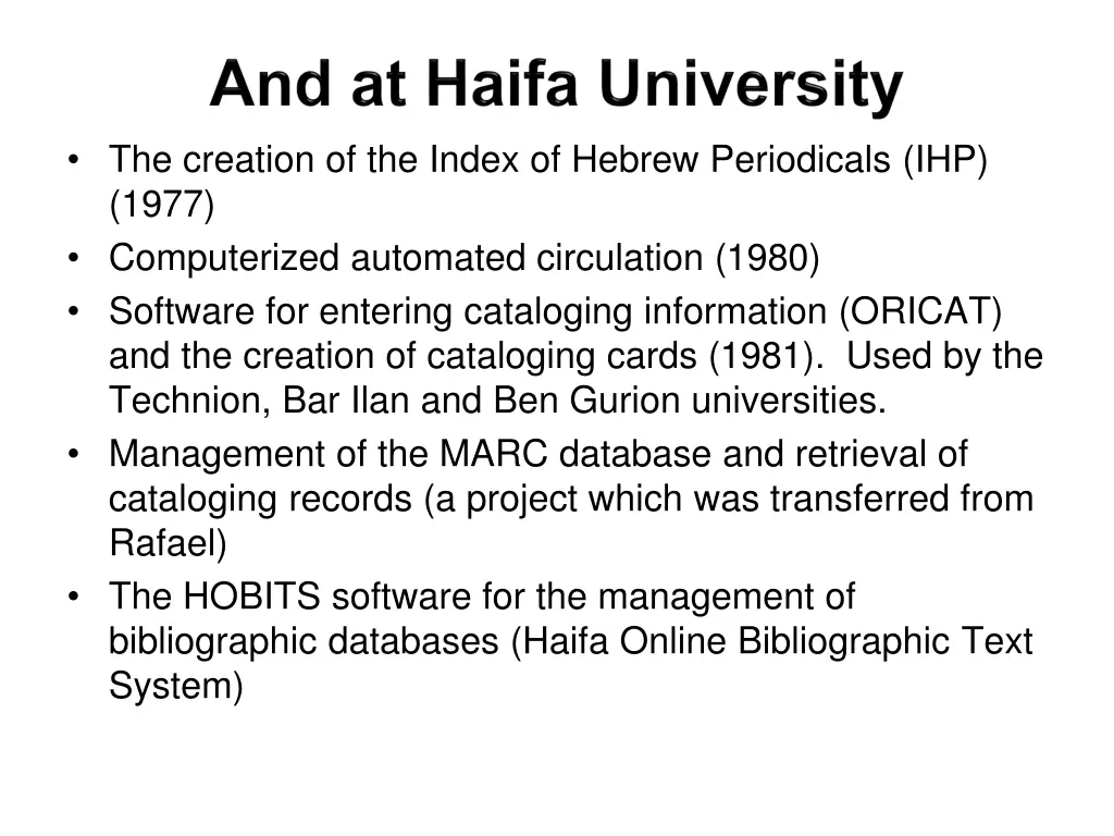 the creation of the index of hebrew periodicals