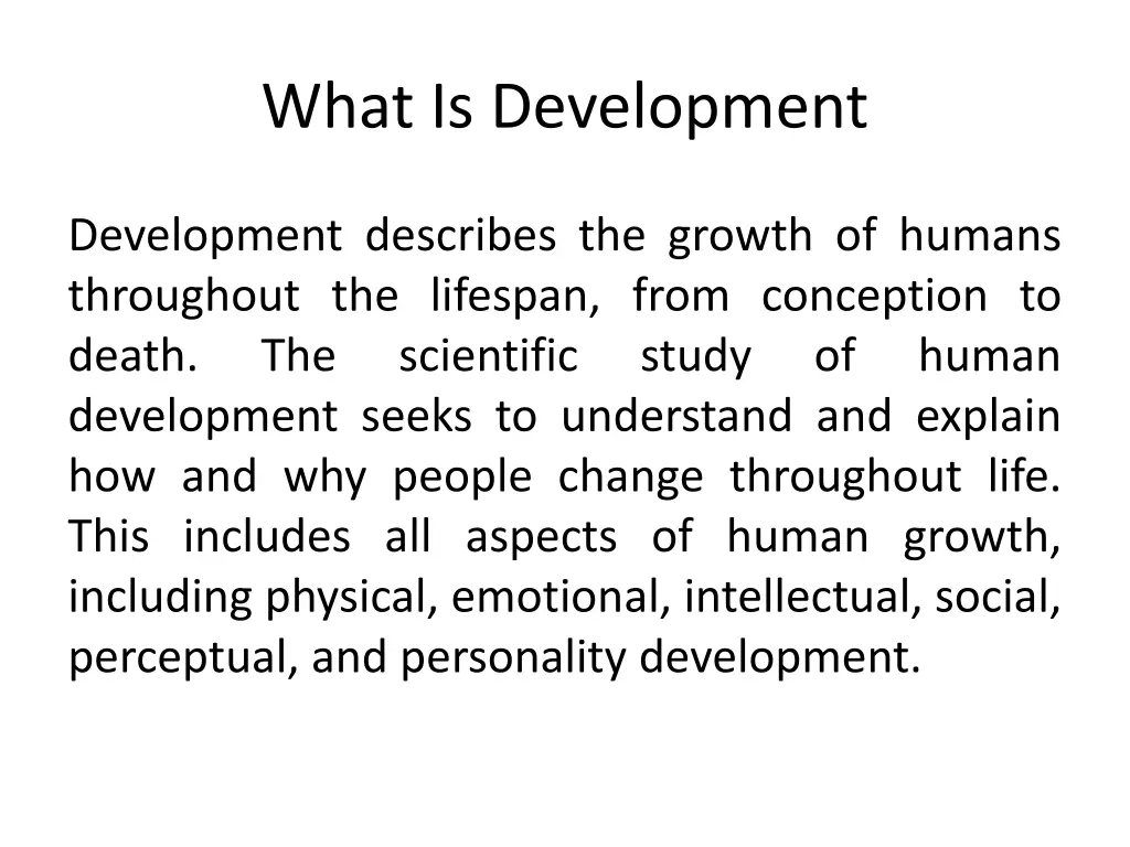 what is development