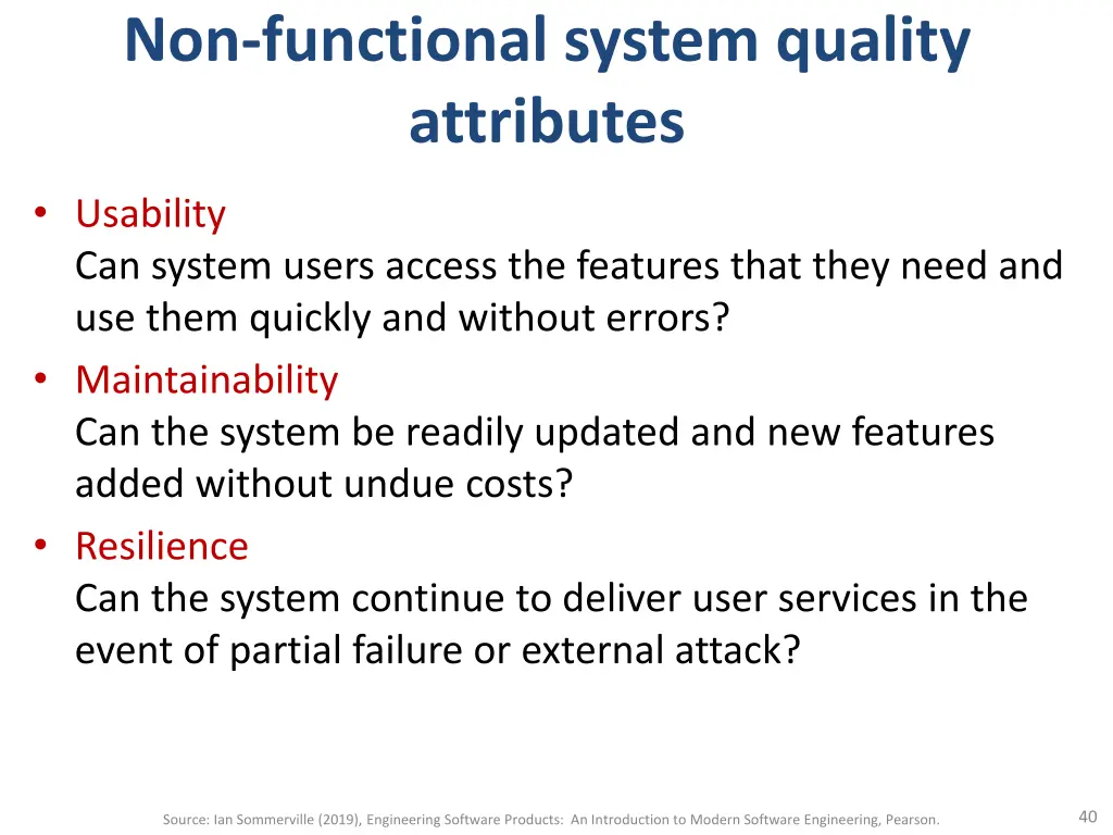 non functional system quality attributes 1