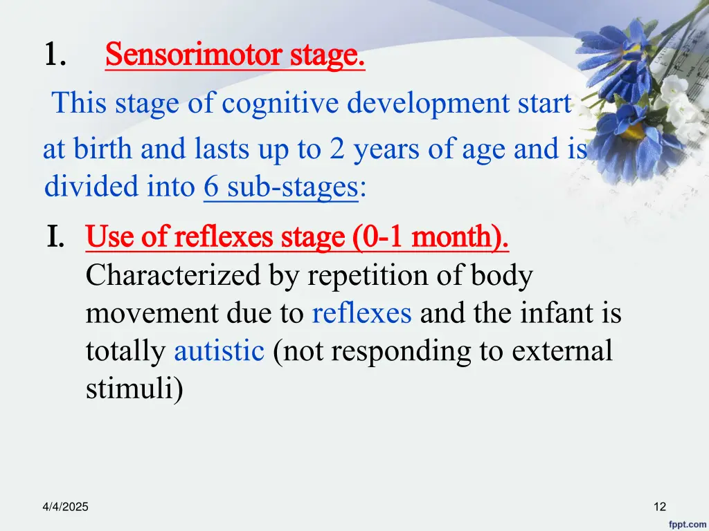 1 1 this stage of cognitive development start