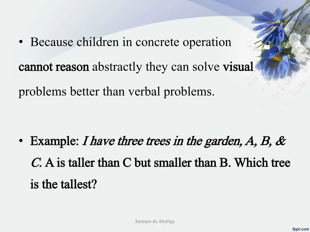 because children in concrete operation