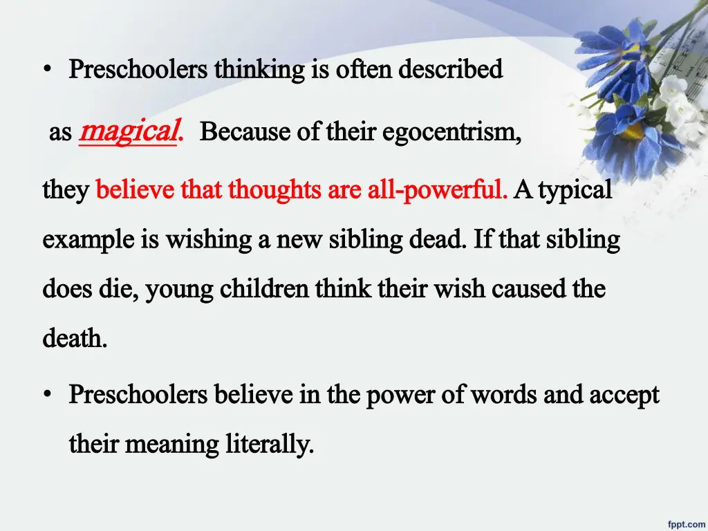 preschoolers thinking is often described