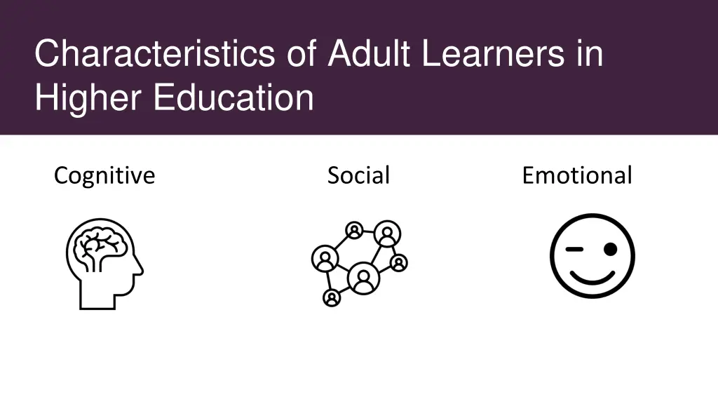 characteristics of adult learners in higher
