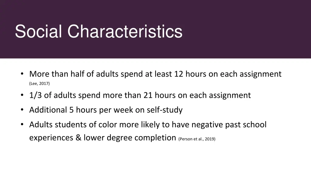 social characteristics 1