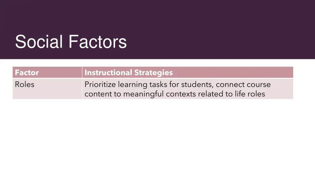 social factors