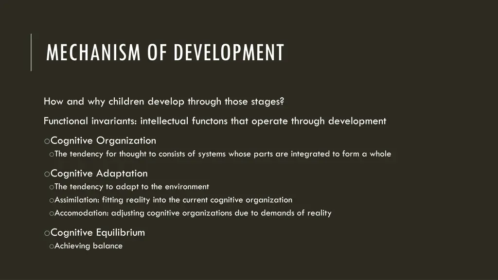 mechanism of development