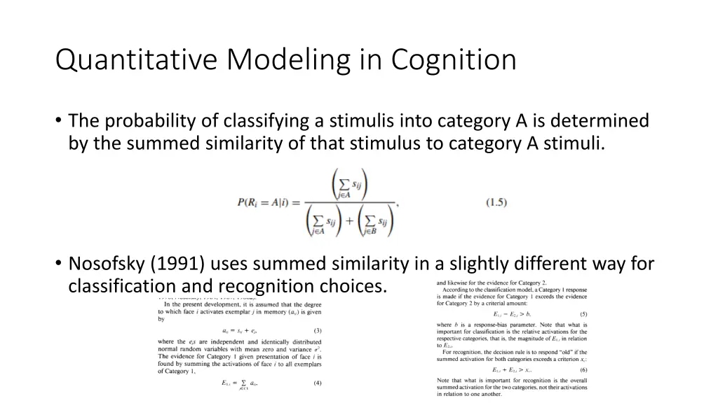 quantitative modeling in cognition 5