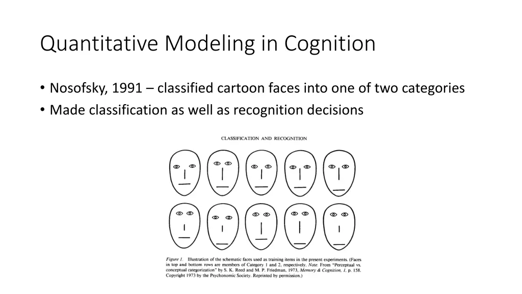 quantitative modeling in cognition