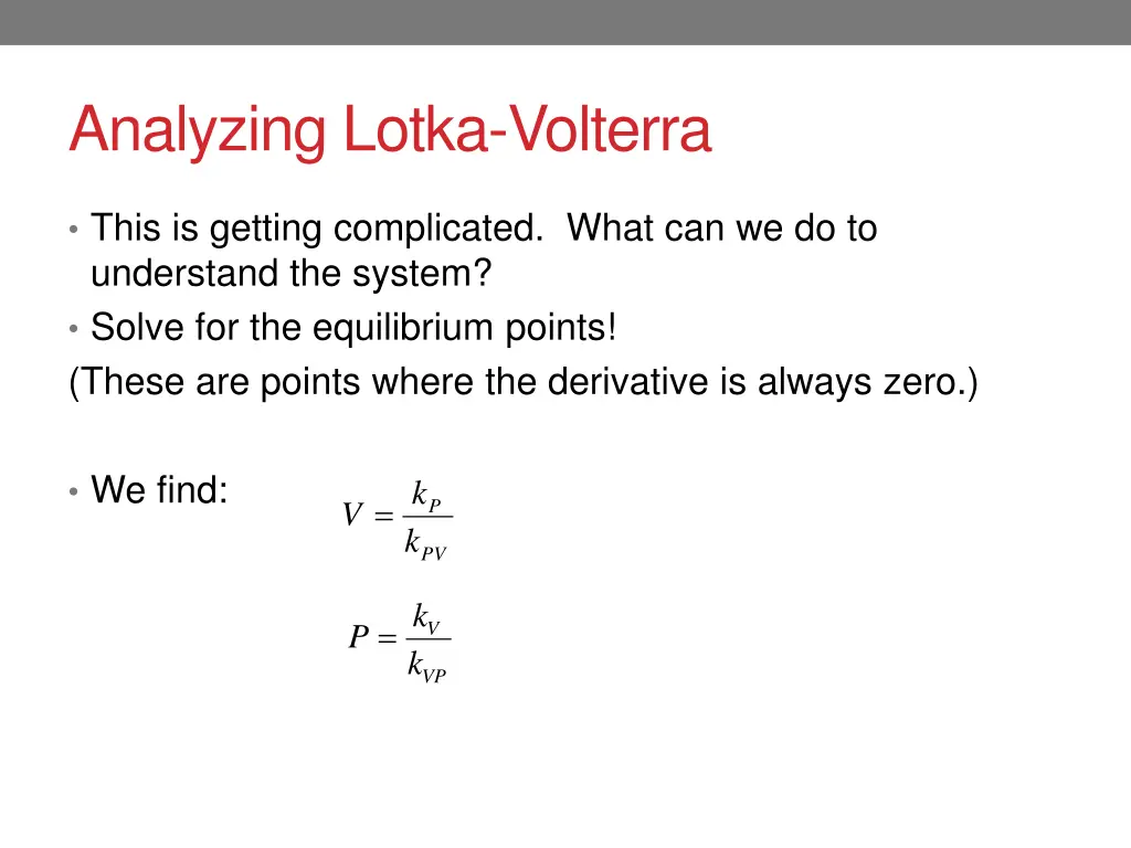 analyzing lotka volterra 1