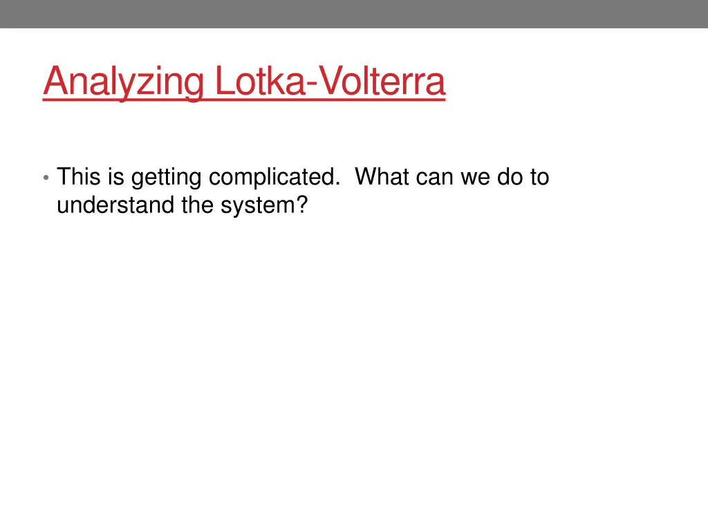 analyzing lotka volterra