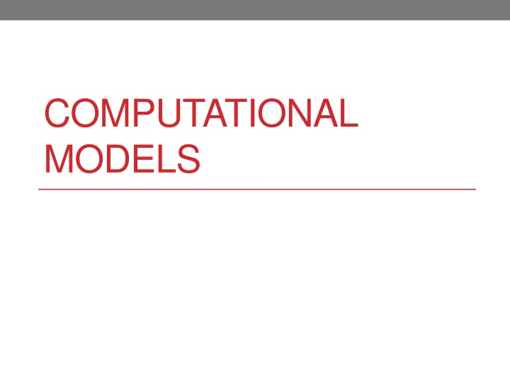 computational models
