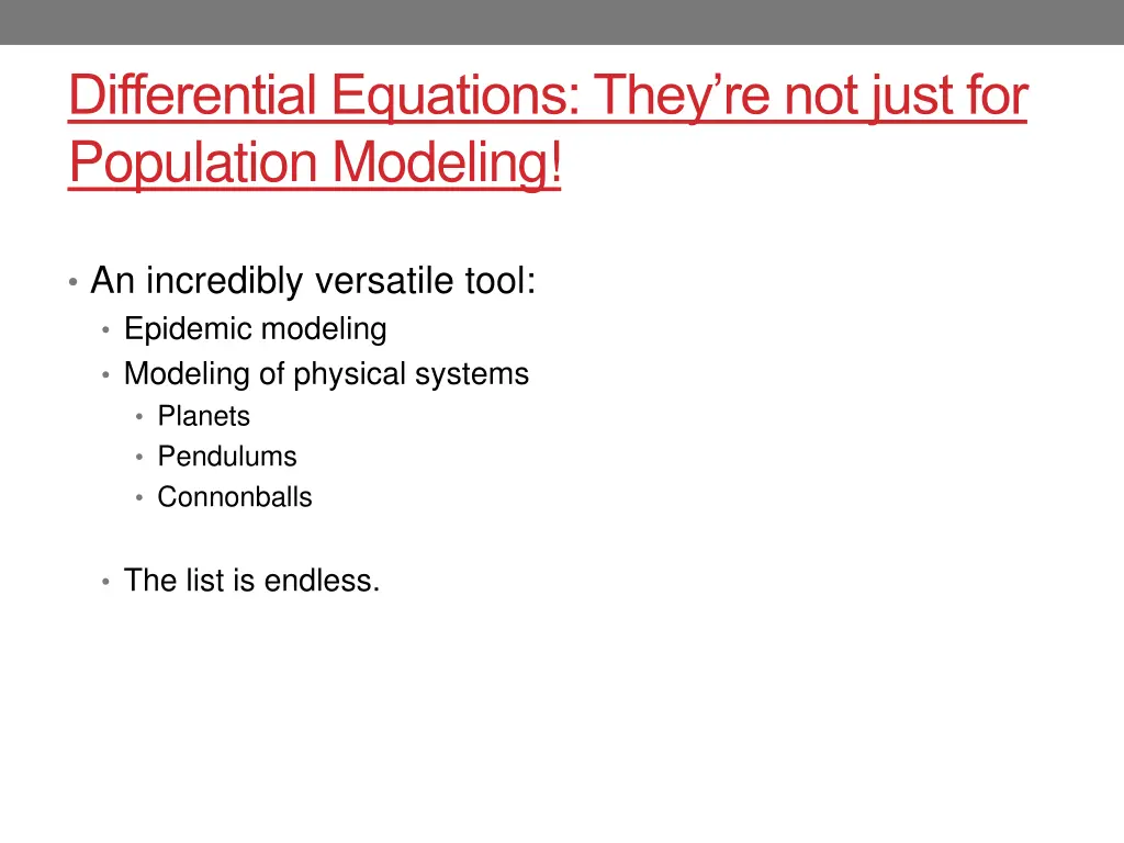 differential equations they re not just