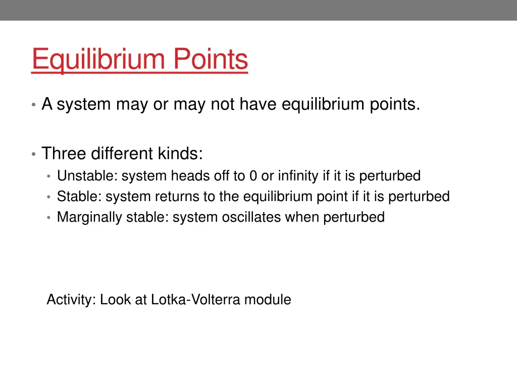 equilibrium points