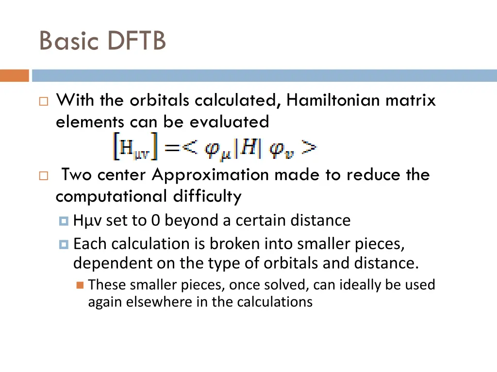 basic dftb 1