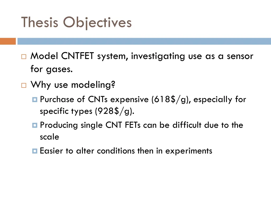thesis objectives