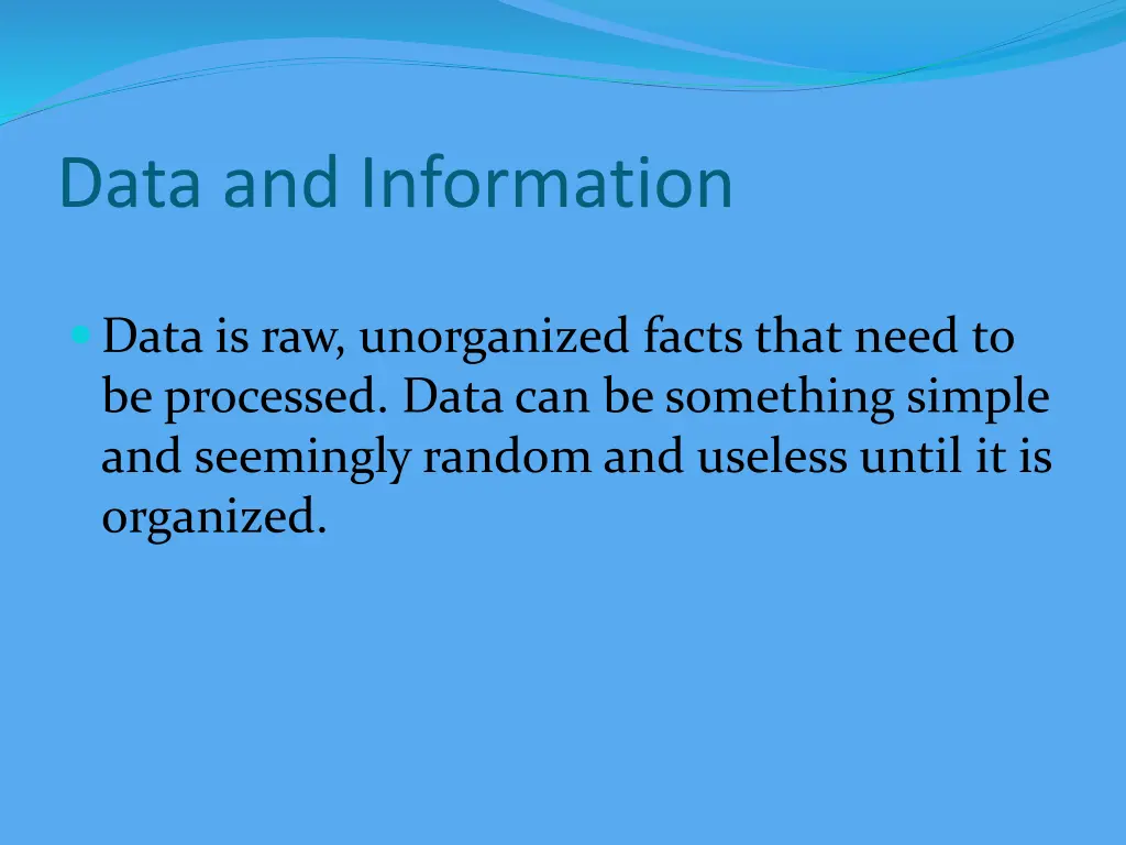 data and information