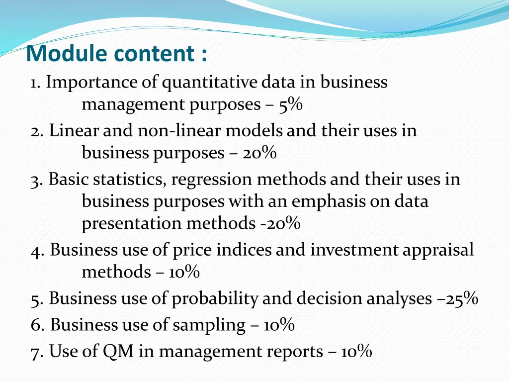 module content 1 importance of quantitative data