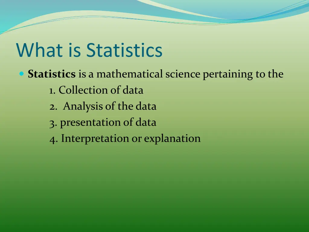 what is statistics