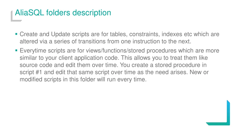 aliasql folders description