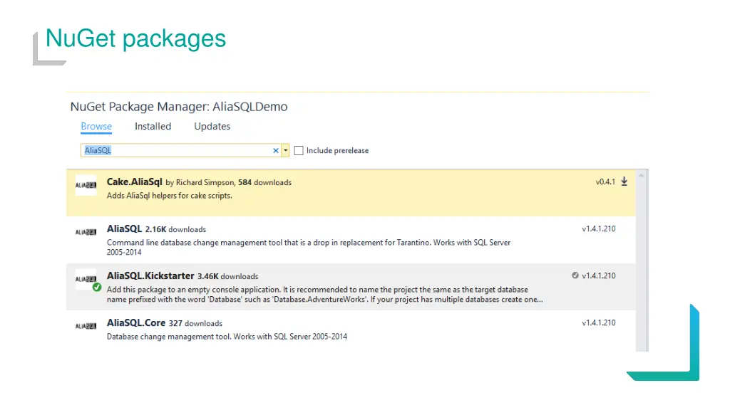 nuget packages
