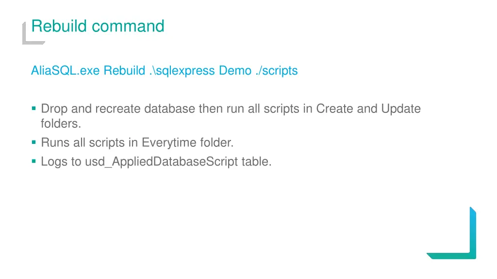 rebuild command