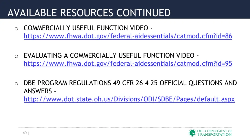 available resources continued