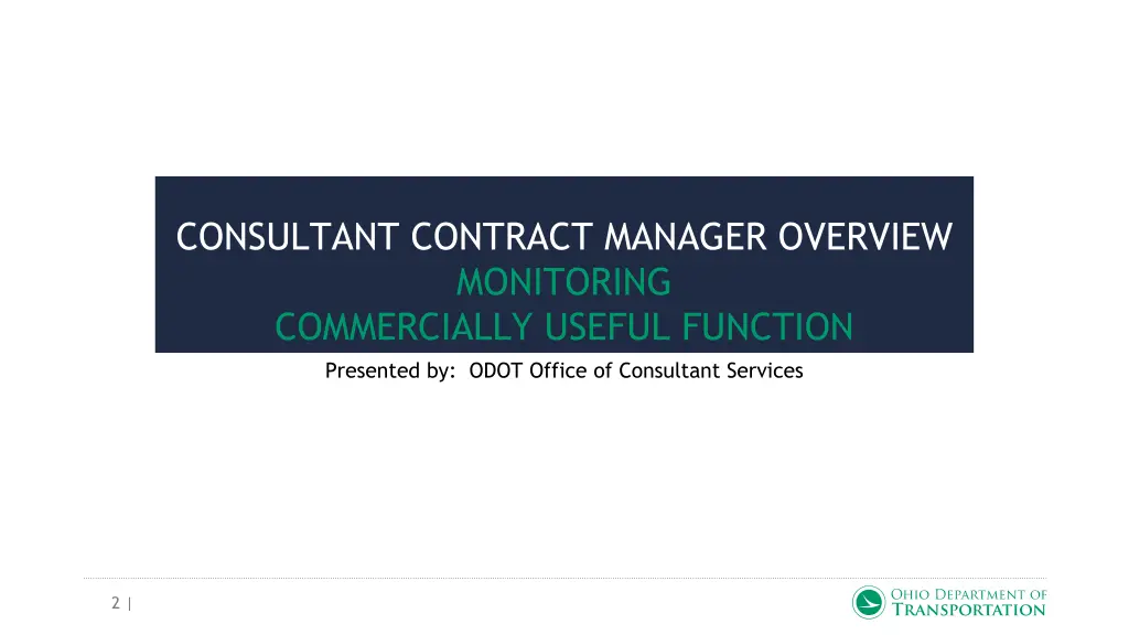 consultant contract manager overview monitoring