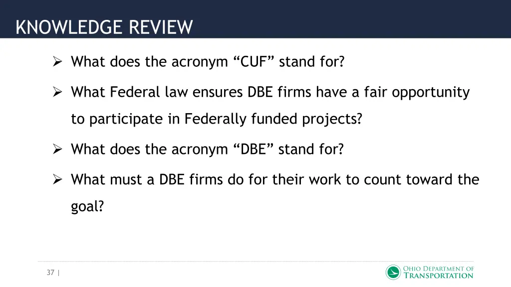 knowledge review