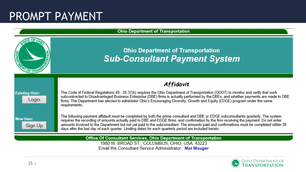 prompt payment