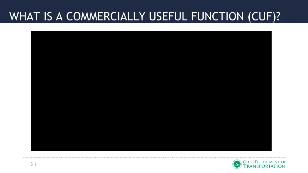 what is a commercially useful function cuf