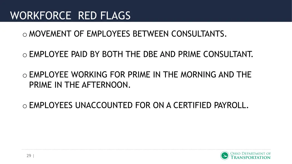 workforce red flags