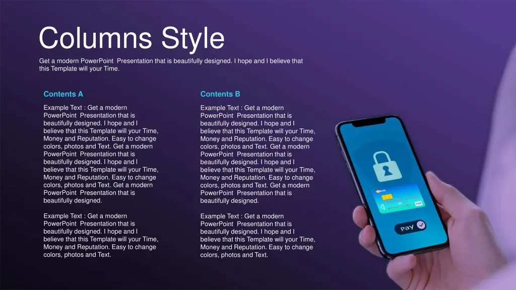 columns style get a modern powerpoint