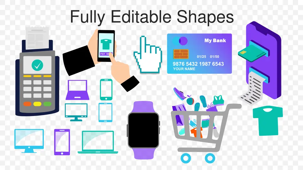 fully editable shapes