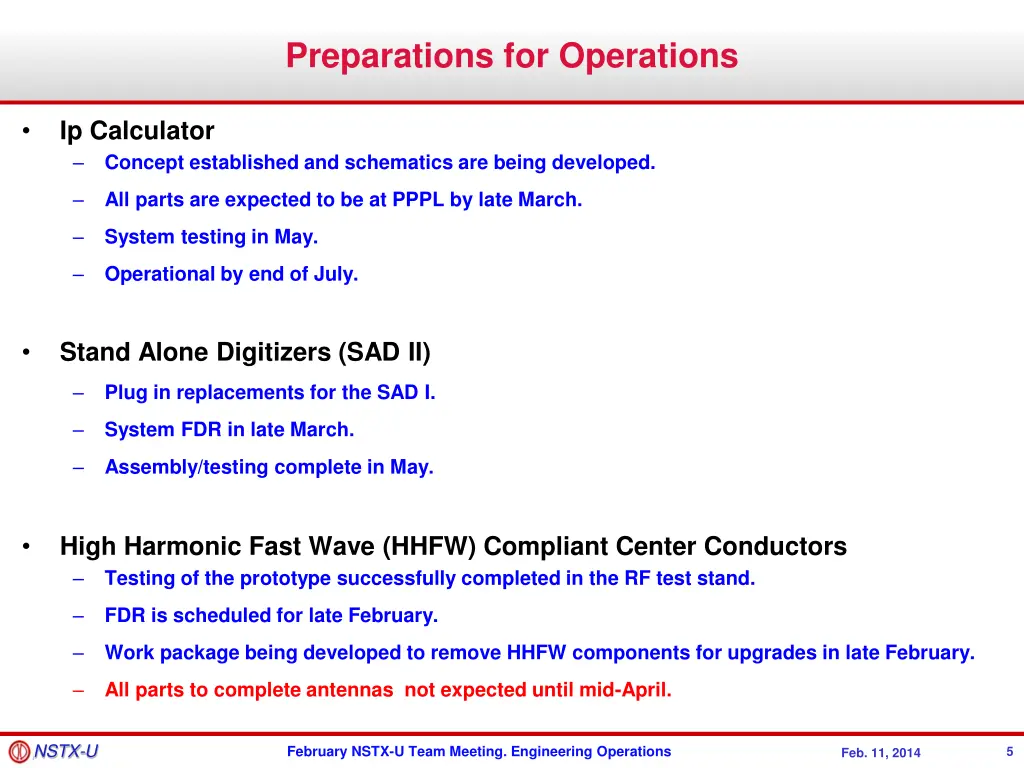 preparations for operations 2