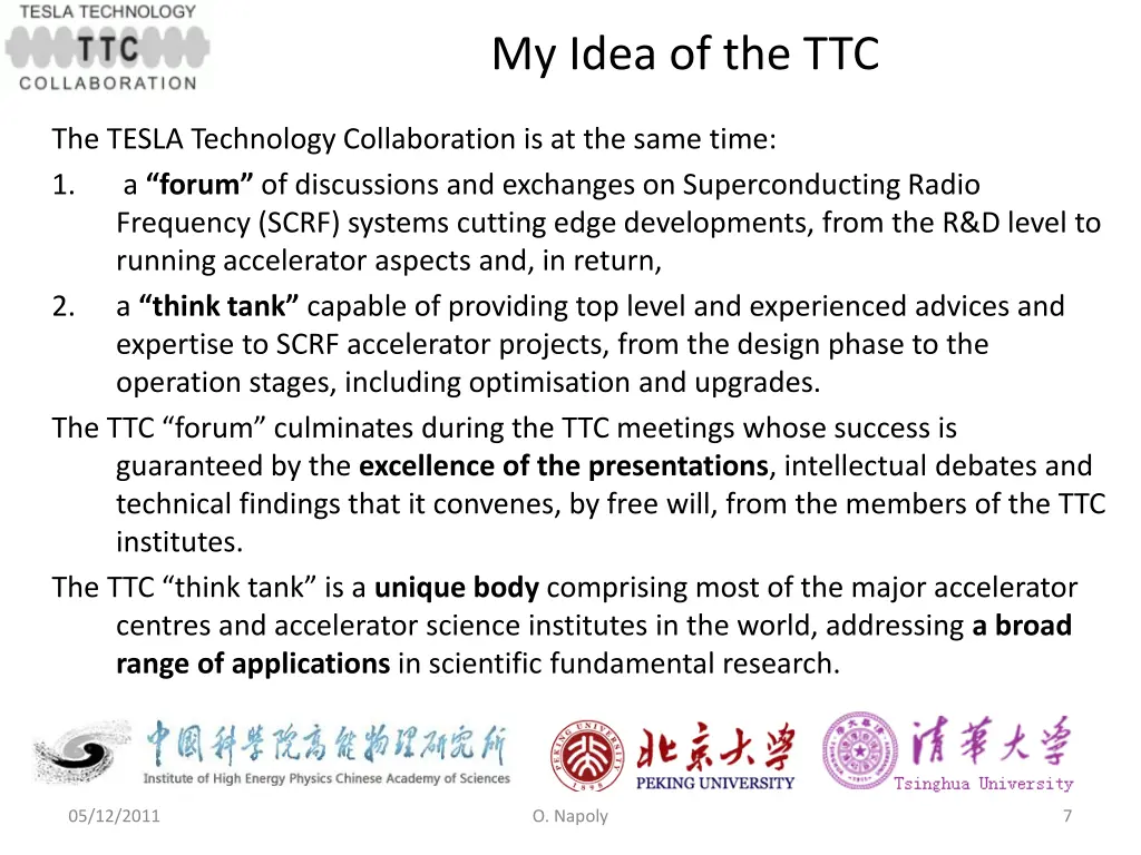 my idea of the ttc