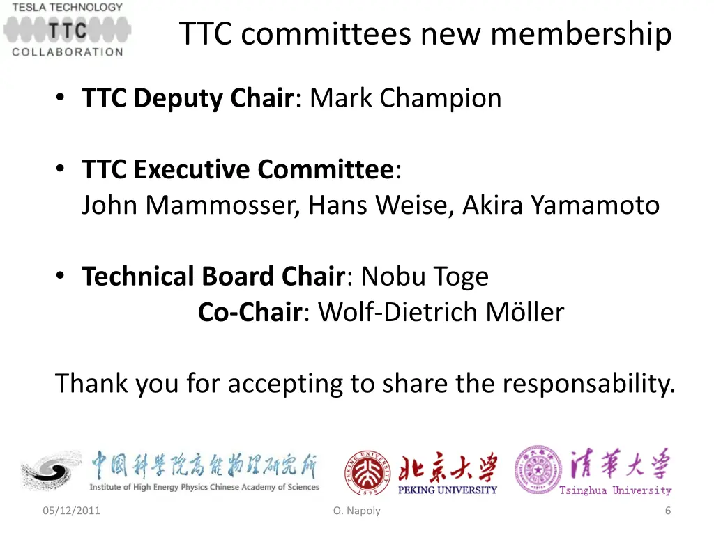 ttc committees new membership
