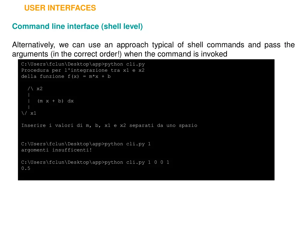 user interfaces 12