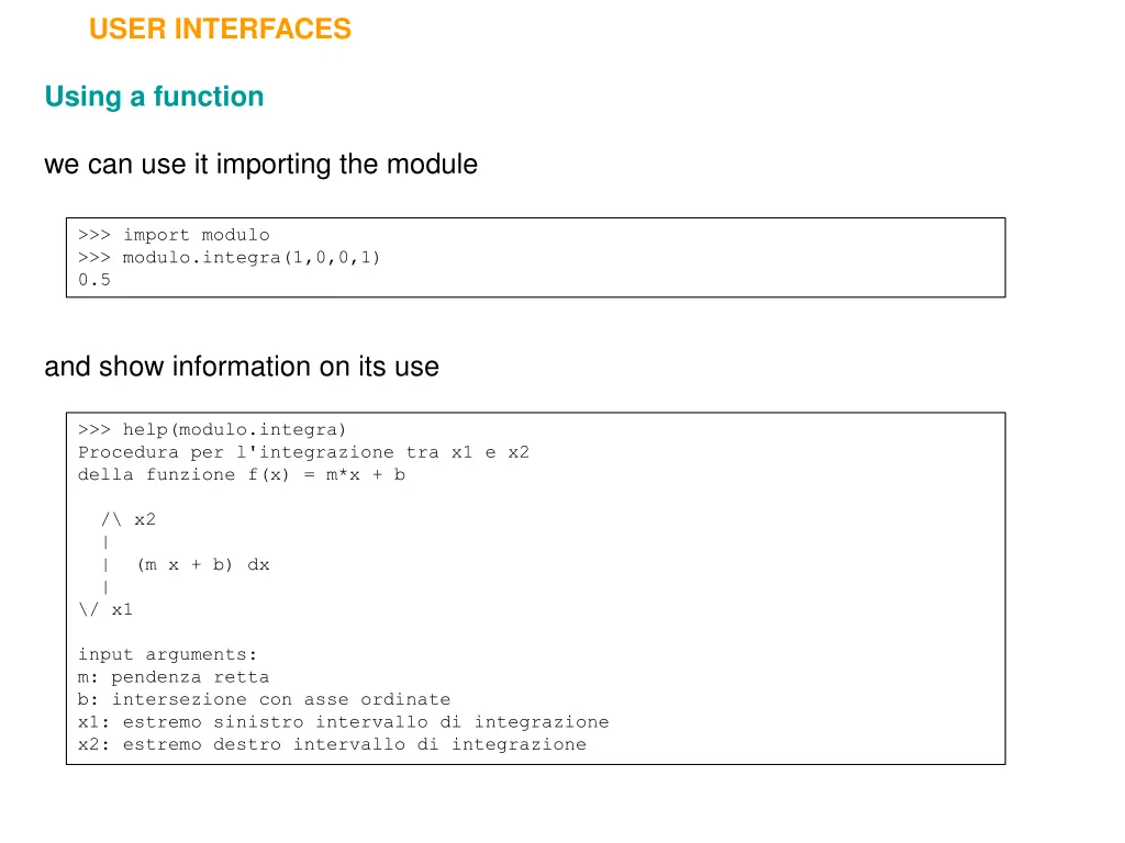 user interfaces 6
