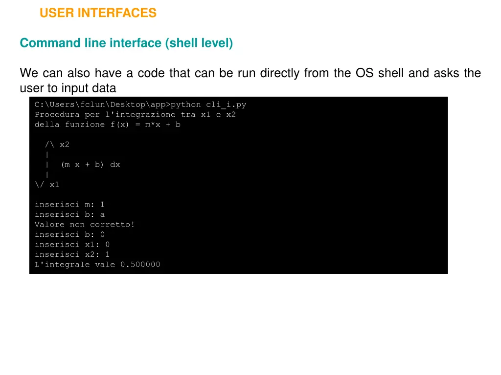 user interfaces 9