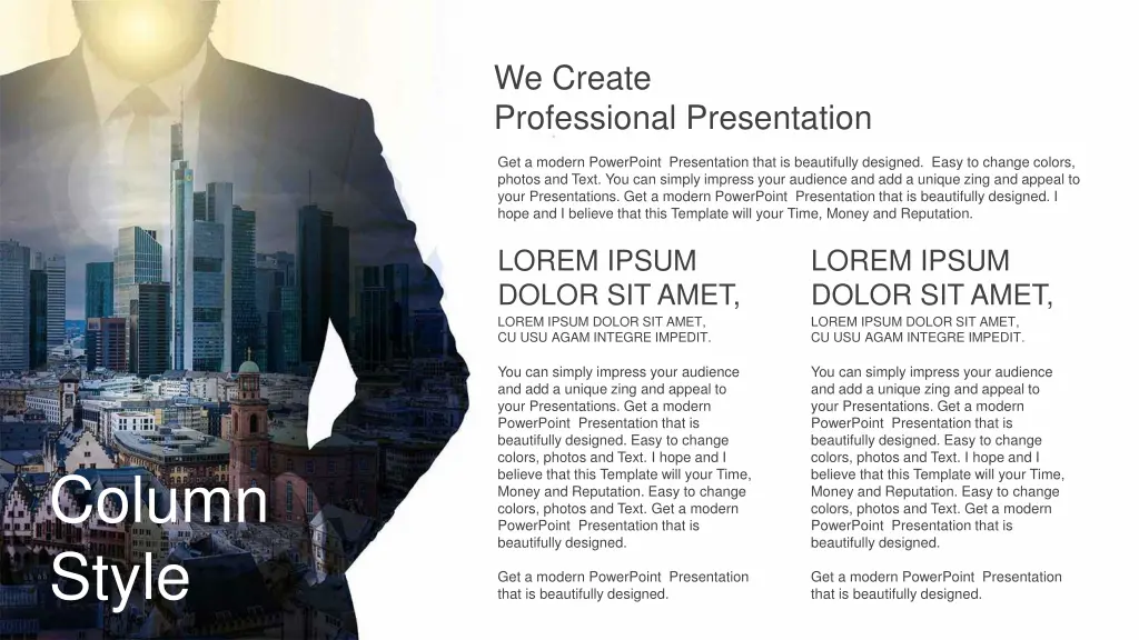 we create professional presentation 1