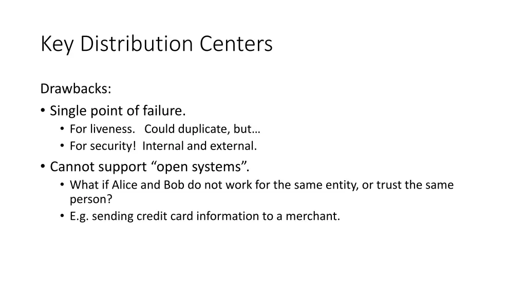 key distribution centers