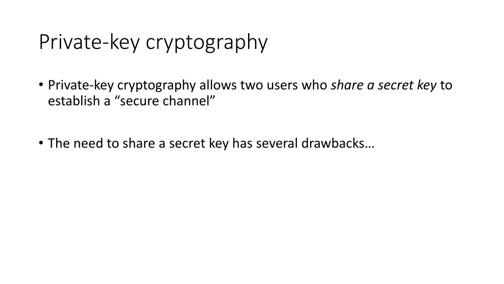 private key cryptography