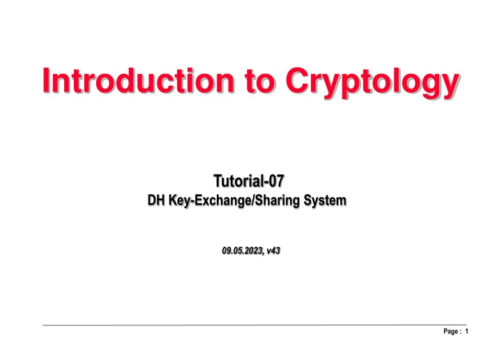 introduction to cryptology