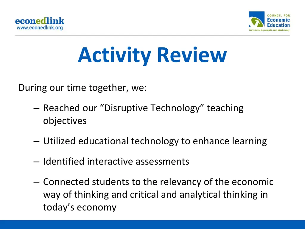 activity review