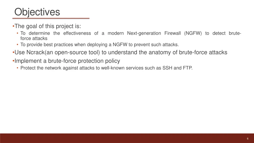 objectives