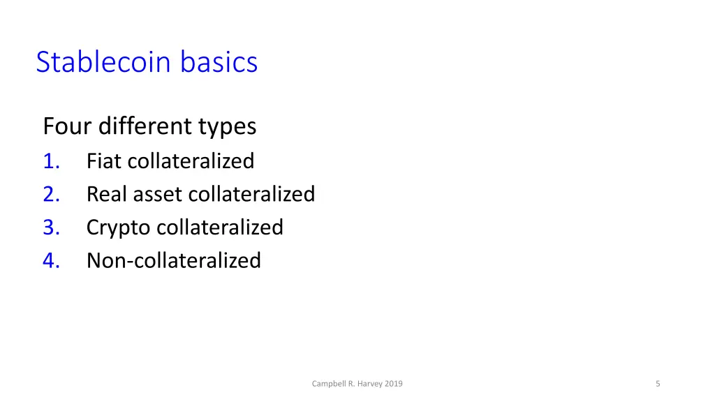 stablecoin basics