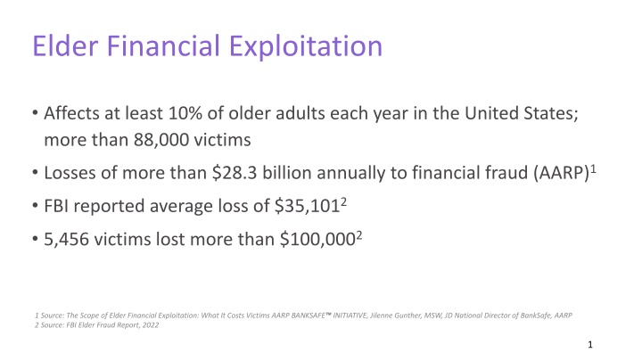 elder financial exploitation
